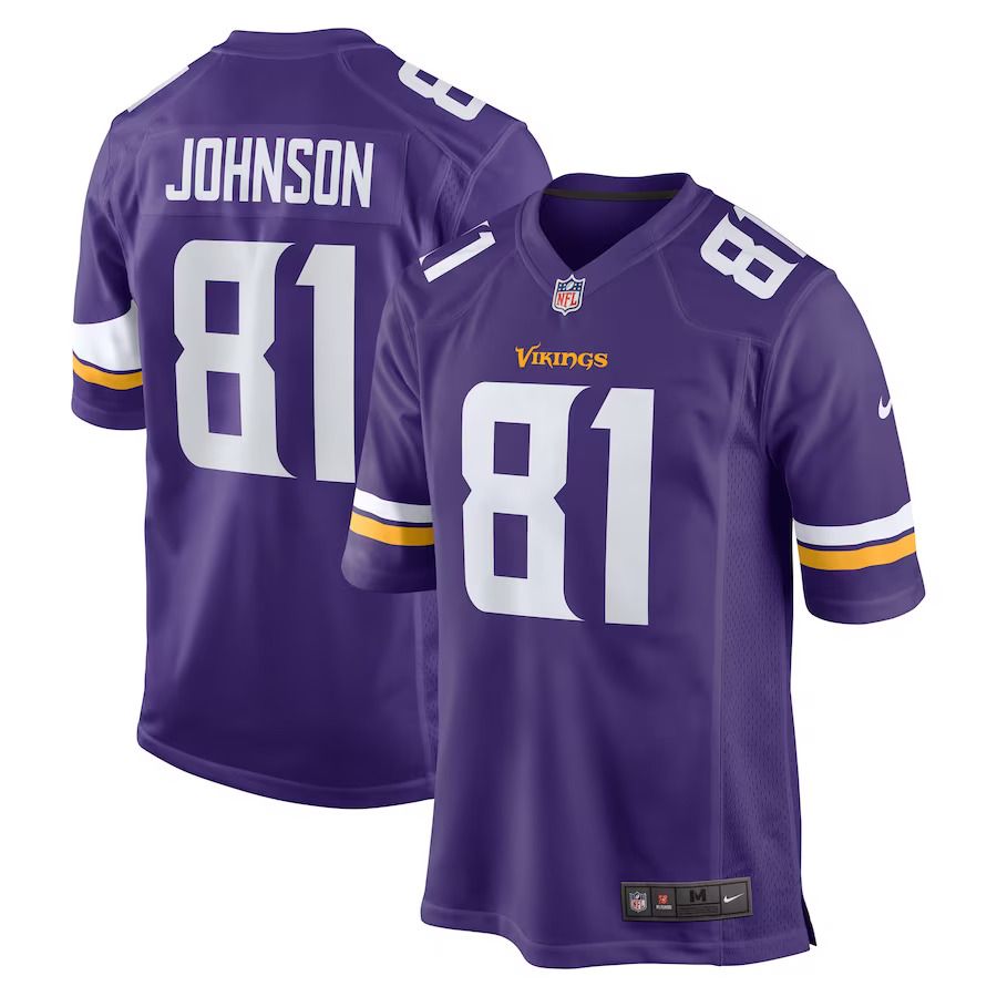 Men Minnesota Vikings 81 Bisi Johnson Nike Purple Game NFL Jersey